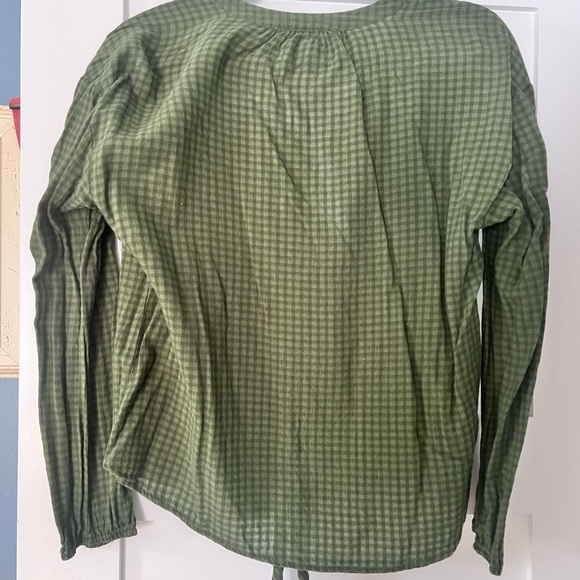 Universal Thread Olive Checkered Blouse - Picture 3 of 3